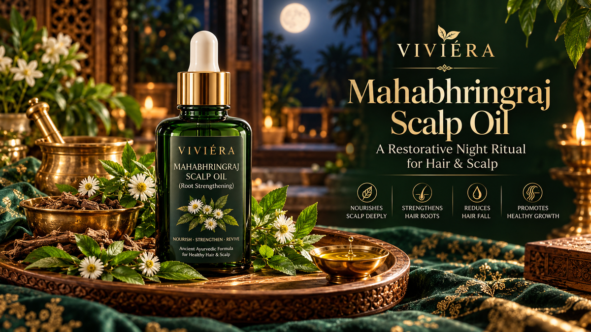 The Moonlit Ritual: Why Mahabhringraj Scalp Oil Belongs in Your Nighttime Hair Care